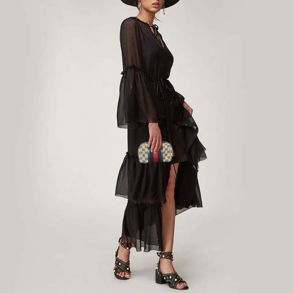 Gucci Beige/Blue GG Canvas and Leather Web Cosmetic Pouch - Picture 3 of 9